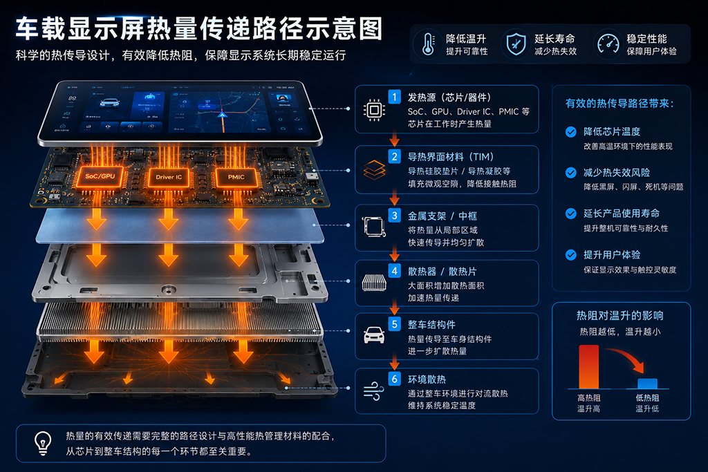 热量传递路径示意图 热量传递路径示意图