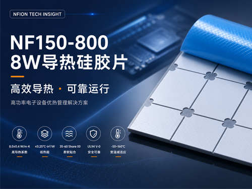 高功率时代的热管理新选择:NF150-800导热硅胶片如何实现高效散热与可靠运行