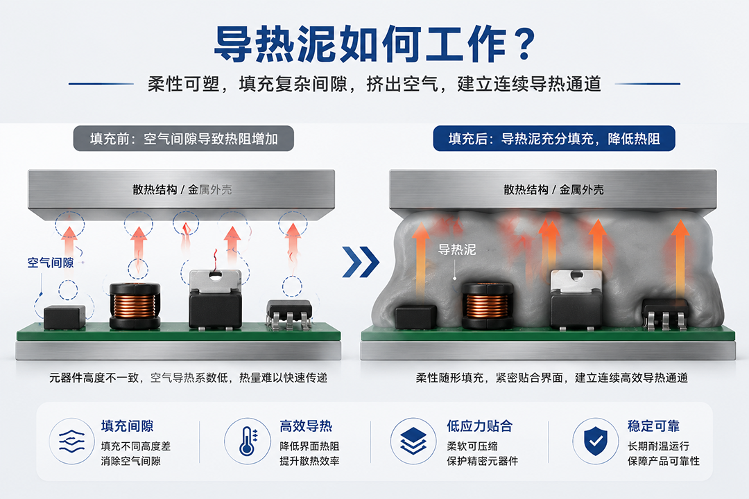导热泥工作原理
