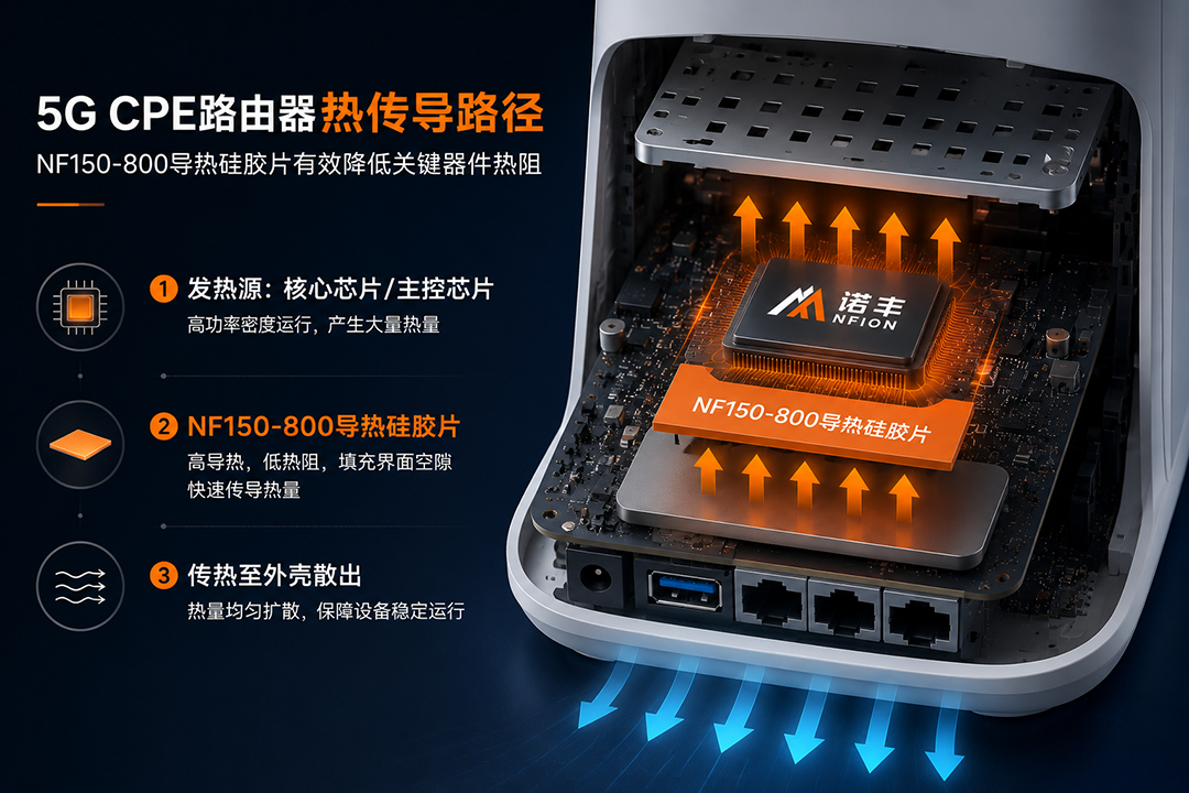 5G CPE关键器件热传导路径