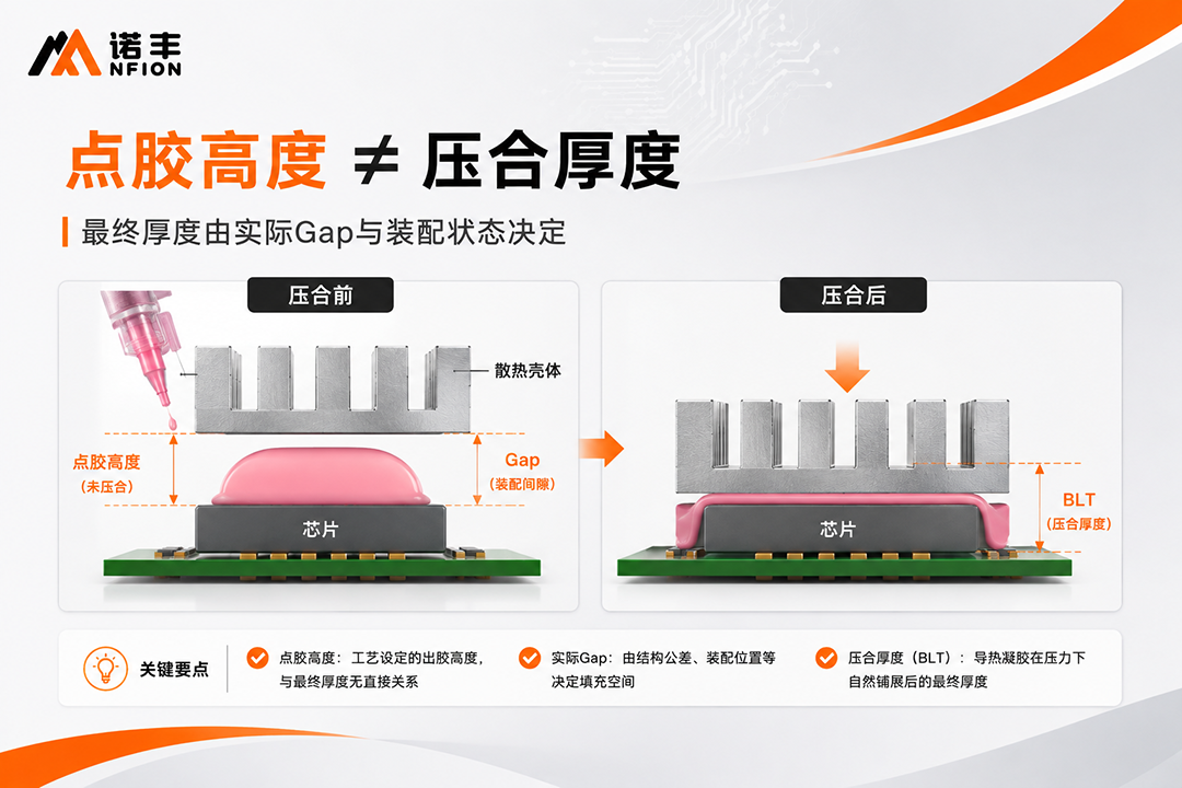 点胶高度 ≠ 压合厚度 点胶高度 ≠ 压合厚度