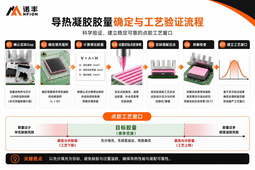 导热凝胶胶量确定与工艺验证流程 导热凝胶胶量确定与工艺验证流程