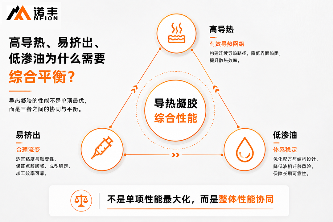 高导热、易挤出、低渗油需要综合平衡 高导热、易挤出、低渗油需要综合平衡