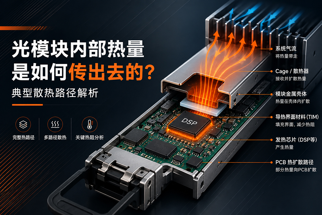 光模块内部热量是如何传出去的?典型散热路径解析 光模块内部热量是如何传出去的?典型散热路径解析