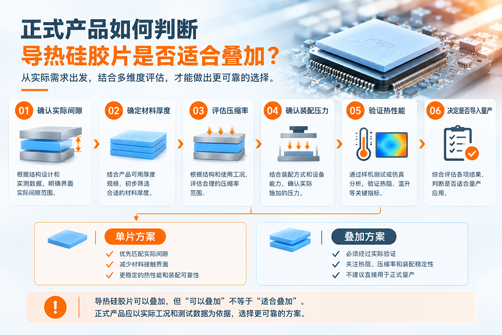导热硅胶片正式量产选型判断流程