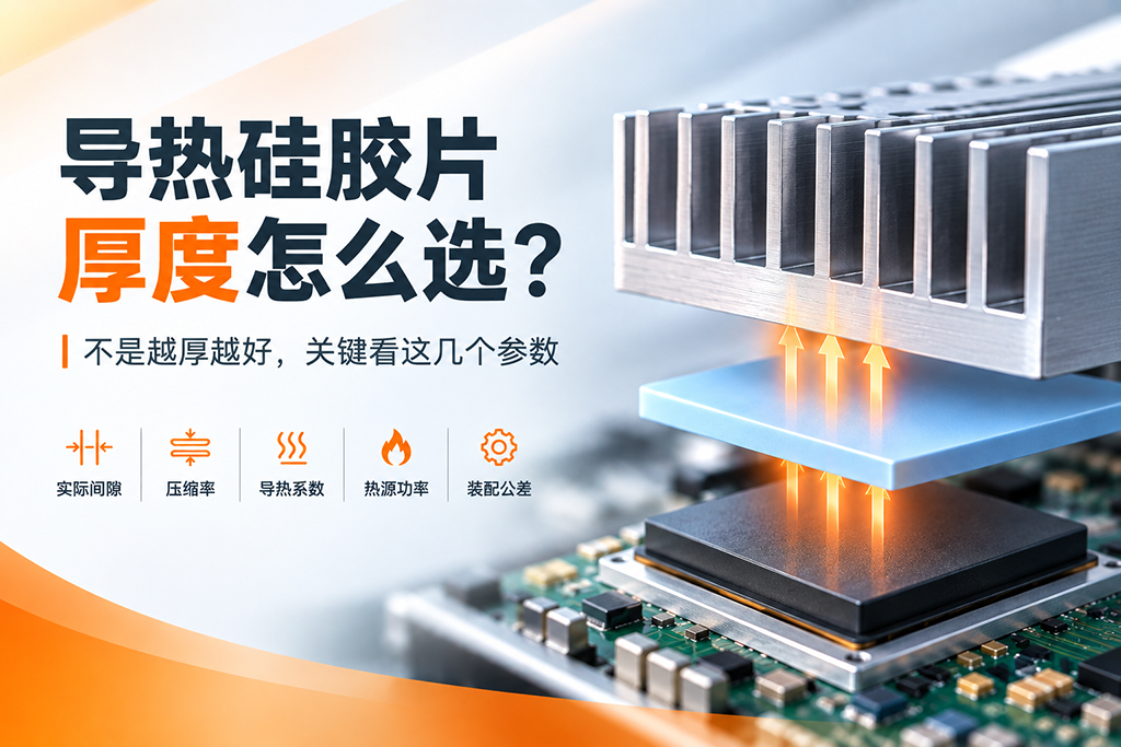 导热硅胶片厚度怎么选,综合考虑实际间隙、压缩率、导热系数、热源功率和装配公差 导热硅胶片厚度怎么选,综合考虑实际间隙、压缩率、导热系数、热源功率和装配公差